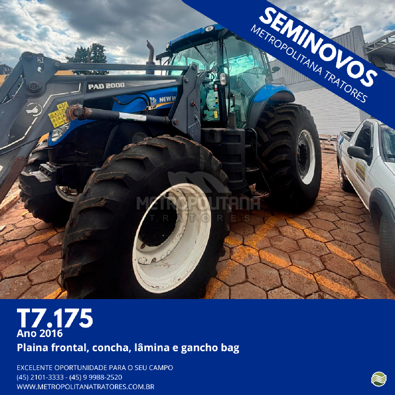 TRATOR NEW HOLLAND NEW T7 175  Tração 4x4 Metropolitana Tratores - New Holland CASCAVEL PARANÁ PR